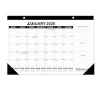 Calendrier de bureau 2024-2025 - 18 mois - 43,2 x 29,2 cm - Calendrier de bureau de janvier 2024 à juin 2025 avec date julienne, objectifs mensuels, liste de choses à faire, notes pour la maison,