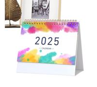Calendrier de bureau 2025 - 19 x 17 cm | Calendrier de bureau mensuel 2024-2025 | Calendrier de bureau en papier épais avec liste de choses à faire et notes, juillet 2024 à décembre 2025 pour les