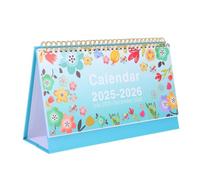 Calendrier de Bureau 2025-2026 à Spirale, 18 Mois, Papier Métal | Format à Poser, Vue Mensuelle Rapide, pour Enseignants et Chefs de Projet, Maison ou Bureau
