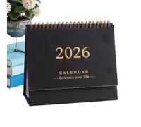 Calendrier de bureau 2025-2026 - Agenda papier mensuel de table 2026 pour organisation | Agenda de table pour planification quotidienne étudiants enseignants manager séjour chambre studio