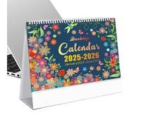 Calendrier de bureau 2025-2026, calendrier de bureau | Calendrier des tables d’art | planificateur, janvier 2025-déc juin 2026, décoration de à domicile