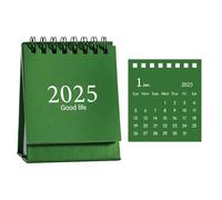 Calendrier de bureau 2025 avec rotation à 360 degrés, calendrier à bascule pour salle de classe, emploi du temps mensuel, double face pour méditations, réflexions, bénédictions