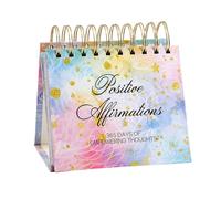 Calendrier de bureau 2025 - Calendrier de bureau | Calendrier de bureau | Calendrier graphique de motivation | 365 jours d'affirmations positives | Instructions hebdomadaires réfléchissantes |