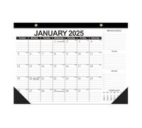 Calendrier de bureau 2025 - Calendrier de bureau de janvier 2025 à décembre 2025, calendrier debout à rabat 2025