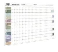 Calendrier de bureau 2025 | Calendrier mural 2025, planificateur annuel sur 12 mois avec liste de choses à faire et notes, organiseur quotidien de bureau pour la maison