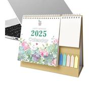 Calendrier de bureau 2025 | Disposition du calendrier du planificateur de notes permanent de 12 mois - Calendrier robuste avec vue mensuelle Calendrier d'écrivain