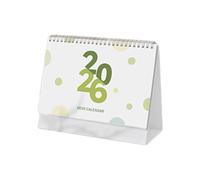 Calendrier de bureau 2026 - 12 mois de janvier à décembre - Reliure à double spirale - Planificateur quotidien pour notes, gestion des tâches