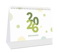 Calendrier de bureau 2026 - 12 mois de janvier à décembre - Reliure double spirale - Pour notes et gestion des tâches