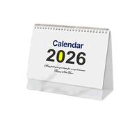 Calendrier de bureau 2026 - 12 mois de janvier à décembre - Reliure double spirale - Pour notes et gestion des tâches
