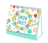 Calendrier de bureau 2026-2027 - 18 mois à spirales - Pour la maison, le travail, l'école, les voyages, les vacances, Noël, la chambre d'enfant, les fêtes