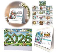 Calendrier de bureau 2026 à faire soi-même, calendrier créatif en papier avec décorations de liste de choses à faire, planificateur mensuel de janvier 2026 à décembre, 12 mois, calendrier de table à