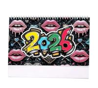 Calendrier de bureau 2026 à faire soi-même, peinture diamant, calendrier mensuel à rabat pour la planification de la maison et du bureau, petit calendrier de bureau avec décorations de liste de choses