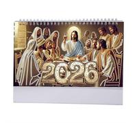 Calendrier de bureau 2026 à faire soi-même, peinture diamant, kit de calendrier mensuel 2026 à rabat avec liste de choses à faire, calendriers de planificateur, cadeau pour la maison et le bureau