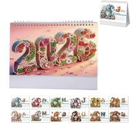 Calendrier de bureau 2026 à faire soi-même, peinture diamant, kit de calendrier mensuel 2026 à rabat avec liste de choses à faire, calendriers de planificateur, cadeau pour la maison et le bureau