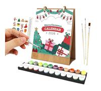 Calendrier de bureau 2026 à peindre, 22,8 x 18,5 cm, fournitures artistiques, planificateur de date mensuel pour , adolescents, enseignants, salles de classe, école et maison familiale
