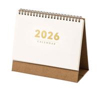 Calendrier de bureau 2026 à reliure double spirale avec bloc-notes 16 mois de référence de 09/2025 à 12/2026 pour planifier un grand calendrier avec espace d'écriture