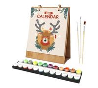 Calendrier de bureau 2026 - Agenda de coloriage pour adultes, agenda créatif avec 12 peintures à l'huile manuellement peintes pour les enseignants, le bureau des adultes et des adolescents