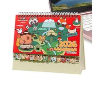 Calendrier de bureau 2026 | Agenda pour 2026 avec illustrations de Capibara | Calendrier de la table, pour adultes, filles, maison, bureau, école, chambre à partir de