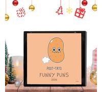 Calendrier de bureau 2026 avec blagues de mots - Calendrier mensuel amusant avec jeux de mots - Agenda humoristique pour bureau, cuisine et salle d'études