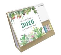 Calendrier de bureau 2026 avec bloc-notes et autocollant 12 mois de janvier à décembre pour la planification de table, calendrier mensuel, planificateur de bureau en papier