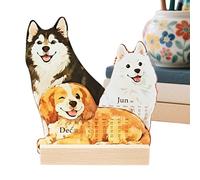 Calendrier de bureau 2026 avec chats et chiens mignons, planificateur quotidien compact avec marqueurs de date, organiseur debout durable pour rendez-vous, vacances et notes, maison