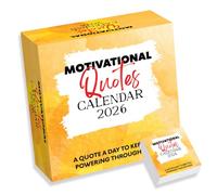 Calendrier de bureau 2026 avec citations de motivation - 365 jours d'inspiration quotidienne, dates et événements au Royaume-Uni et coffret cadeau - Cadeau parfait pour les femmes au bureau et à la