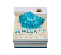 Calendrier de bureau 2026 avec lumière LED 3D détachable en forme de cabane dans les arbres, carnet de notes, cadeau pour pendaison de crémaillère, décoration de bureau