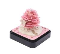 Calendrier de bureau 2026 avec lumière LED 3D détachable en papier sculpté - Bloc-notes - Cadeau pour Noël, pendaison de crémaillère, décoration de bureau (avec calendrier et lumière)