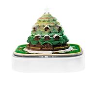 Calendrier de bureau 2026 avec lumière LED - Calendrier de coupe d'arbre de Noël 3D 3,23 pouces | Planificateur de bureau avec sculpture en papier avec design d'éclairage, pour enseignants