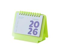 Calendrier de bureau 2026 avec peigne à reliure, calendrier mensuel portable, mémo d'écriture pour planification quotidienne, calendrier en papier portable