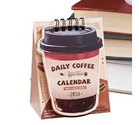 Calendrier de bureau 2026 | Bloc de planification sur le thème du café - Calendrier de bureau pour l'année 2026 - Pour bureau, maison, salle de classe, réfrigérateur, père, homme, femme, enfant