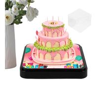 Calendrier de bureau 2026 - Bloc de sculpture en papier 3D, décoration créative de gâteau d'anniversaire artistique | Calendrier de vacances du Nouvel An de Noël pour le dortoir