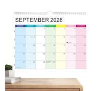 Calendrier de bureau 2026 | Blocs lignés mensuel et hebdomadaire | Calendrier mural de bureau de janvier 2026 à juin 2027 | Pour la maison, le bureau, l'école, les rendez-vous scolaires, planification