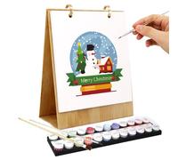 Calendrier de bureau 2026 - Calendrier artistique - Planificateur créatif avec 12 peintures à l'huile peintes à la main différentes pour adultes et pour la maison, le bureau ou la classe