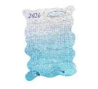 Calendrier de bureau 2026 - Calendrier d'art acrylique transparent - Mini calendrier mensuel - Pour l'école, le dortoir, les études, la planification, la décoration et l'organisation pour la vie