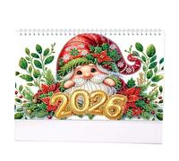 Calendrier de bureau 2026, calendrier de Noël debout, calendrier mensuel d'ornement, à rabat