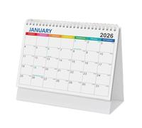 Calendrier de bureau 2026 de 12 mois, de janvier à décembre, reliure à double spirale pour notes, planifications, rendez-vous, organisation