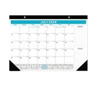 Calendrier de bureau 2026 de janvier 2026 à juin 2027, grand calendrier mural mensuel à rabat, agenda familial avec liste de choses à faire et notes, calendrier mural pour planifier ou organiser (43