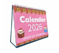Calendrier de bureau 2026, de janvier à décembre, 25,4 x 20,3 cm, calendrier à rabat debout avec liste de choses à faire, dates juliennes, bloc pour le Nouvel An, cadeaux de Noël, met en évidence les