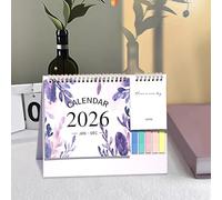 Calendrier de bureau 2026 de janvier à décembre | Planificateur mensuel de 12 mois en papier épais avec grands blocs lignés pour enseignants, étudiants et femmes