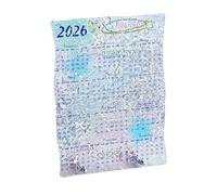 Calendrier de bureau 2026 - En acrylique transparent - Calendrier familial de 12 mois - Pour l'école, le dortoir, l'étude, la planification, la planification, la décoration et l'organisation pour la