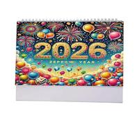 Calendrier de bureau 2026 Gem, peinture sur pierres précieuses - Planificateur personnel de gestion du temps pour organiser des listes de choses à faire