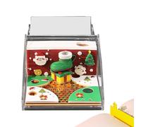 Calendrier de bureau 2026, notes autocollantes 3D avec lumière, chaussettes de Noël 3D, notes postales pour bureau, maison, cadeaux, ornements, décoration de vacances, 8,8 x 8,8 x 5,2 cm