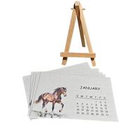 Calendrier de bureau 2026, organisateur et planificateur de bureau en papier végétal | Calendrier de table de bureau debout, pour la maison, le bureau, l'école, la salle de classe, le dortoir