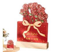 Calendrier de Bureau 2026 | Organiseur Rose Semainier Mensuel - Décoration de Bureau Esthétique comprenant un Calendrier,Pour Maison Salle de ortoir Étudiant Cadeau Nouvel An