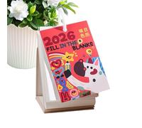 Calendrier de bureau 2026 | Papier de planification annuel esthétique | Calendrier à Faire Soi-Même d'Animaux Drôles - Pour Maison Bureau Salon École Décoration Murale