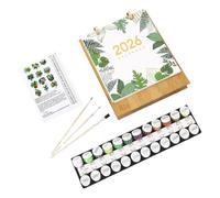 Calendrier de bureau 2026, peinture par numéros, ornement dessiné à la main, cadeau commémoratif et ami pour la famille, kit 2026, calendrier de peinture 2026, calendrier 2026 pour femmes