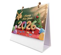Calendrier de bureau 2026, Père Noël mignon mensuel Flip Dia, kit debout, calendrier de Noël