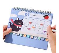 Calendrier de bureau 2026 - Planificateur à motif chatons | Calendrier familial de 12 mois | Pour les amoureux des animaux pour la planification du bureau, la décoration, l'organisation pour