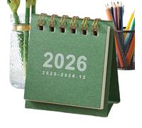 Calendrier De Bureau 2026 - Planificateur Annuel Compact 6.5x7cm Papier Élégant | Organisateur Année Pour Bureau École Maison | Agenda Planification Enseignants Parents Eñfants Famille Durabļe